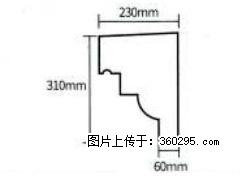 产品分解图型 - 檐口线，型号：SX311-YK-3，规格：230x310mm(3) - 自贡三象EPS建材 zg.sx311.cc
